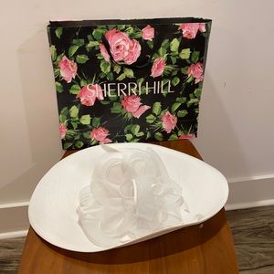Sheri Hill Derby Hat in White